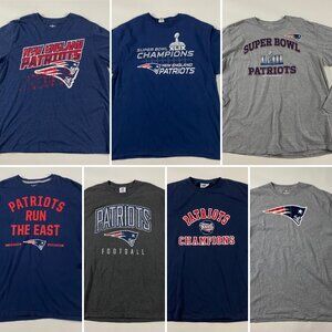 Lot of 7 New England Patriots T Shirt Men's Size 2XL Nike Fanatics XXL